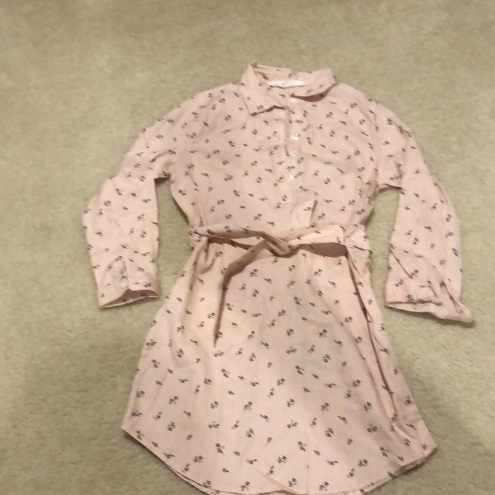 Dusty rose shirt dress